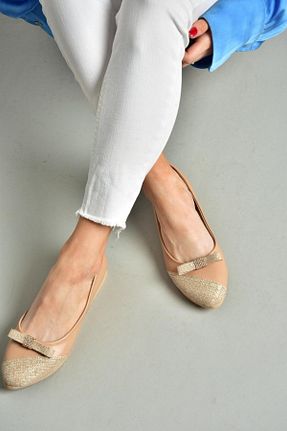 کفش کژوال بژ زنانه چرم مصنوعی Fox Shoes - کد 799433711