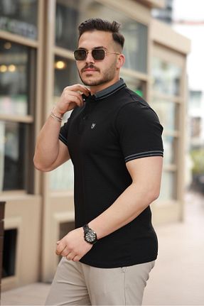 پولوشرت مشکی مردانه پنبه ای Miron - کد 936681859
