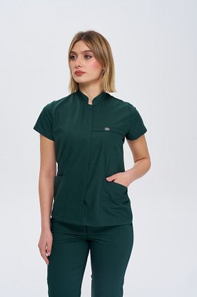 ست بالاتنه و پائین تنه سبز زنانه لیکرا DENİZ MEDİKAL GİYİM - کد 936678825