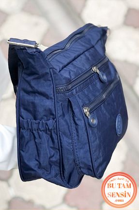 کیف پستچی سرمه ای زنانه پارچه ای Bu Tam Sensin - کد 828461719