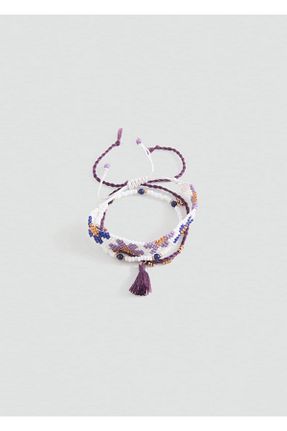 دستبند جواهر بنفش بچه گانه منجق MANGO Kids - کد 936921946