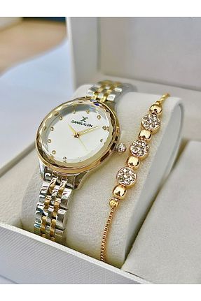 ساعت مچی زرد زنانه 36 میلی متر Daniel Klein - کد 802097708