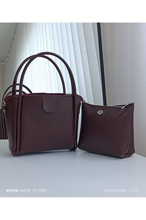کیف دوشی زرشکی زنانه چرم مصنوعی ravensbag - کد 936727671