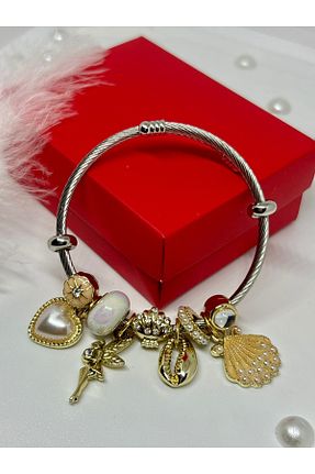 دستبند استیل (فولاد) بژ زنانه استیل (فولاد) Bonicce - کد 936735447
