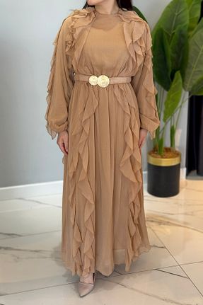 لباس حجاب بژ زنانه رگولار Missemramiss - کد 936727103