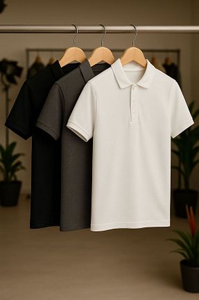 تیشرت سفید مردانه اورسایز EKZMODA - کد 936761522