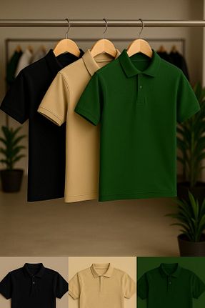 تیشرت سبز مردانه اورسایز EKZMODA - کد 936761187