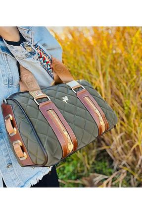 کیف دوشی خاکی زنانه چرم مصنوعی ST Bags - کد 936761920