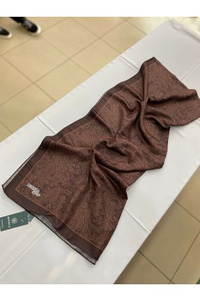 شال قهوه ای زنانه پنبه پلی استر Bonjela - کد 933574524