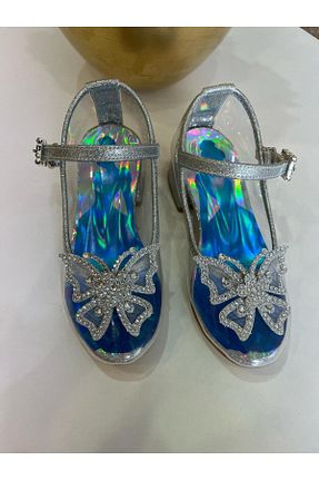 کفش مجلسی طوسی بچه گانه چرم مصنوعی ROSE SHOES KİDS - کد 931216224