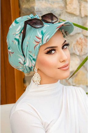کلاه شنای حجاب سبز زنانه Aişe Tesettür - کد 927415502