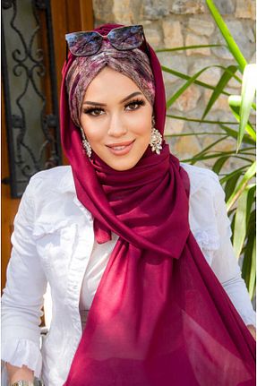 کلاه شنای حجاب زرشکی زنانه Aişe Tesettür - کد 851327844