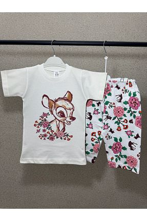 ست بالاتنه و پائین تنه نباتی بچه گانه بافت miniktavşanlarkids - کد 934106533