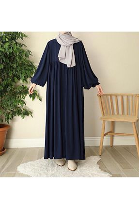 کلاه و ابایا سرمه ای زنانه مخلوط ویسکون Genel Markalar - کد 794927523