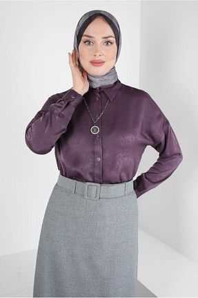 بلوز حجاب بنفش زنانه رگولار Alvina - کد 790162864