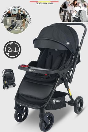 کالسکه مشکی Çift Yönlü Baby Home - کد 890808004