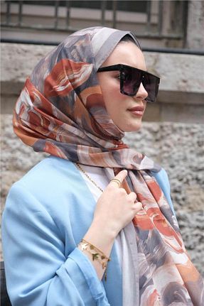 شال رنگی زنانه پنبه ای Baştacı - کد 936866624