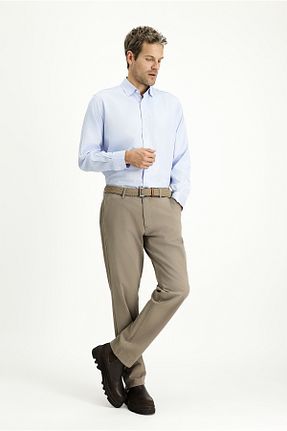 شلوار قهوه ای مردانه لیکرا Kiğılı - کد 882491995