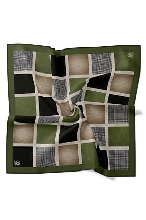 روسری خاکی پلی استر Levidor - کد 936878915