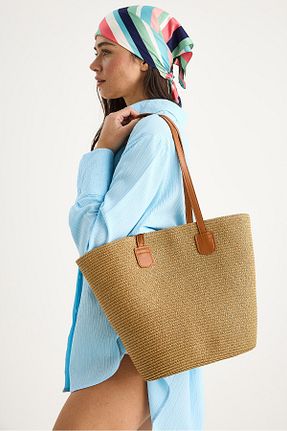 کیف دوشی قهوه ای زنانه حصیر Bianco Lucci - کد 936903937
