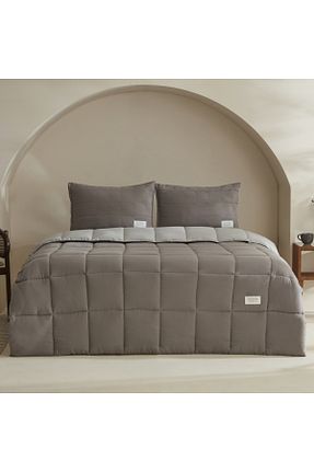 ست لحاف و روکش لحاف و روکش بالش طوسی میکروفیبر Karaca Home - کد 892680509