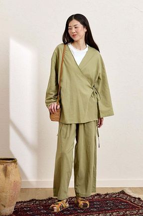 شلوار حجاب خاکی زنانه بافتنی ceylan otantik - کد 936903825