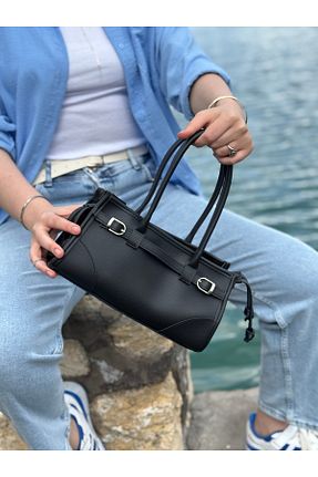 کیف دوشی مشکی زنانه چرم مصنوعی MONA - کد 929097020