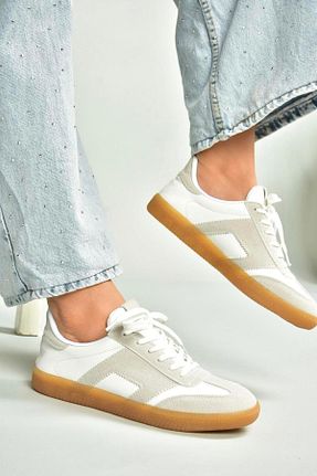 کفش اسنیکر سفید زنانه بند دار Fox Shoes - کد 936952724