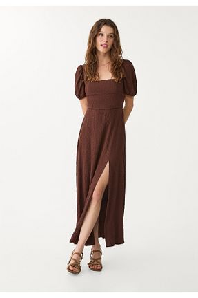 صندل قهوه ای زنانه پاشنه نازک Stradivarius - کد 899417927