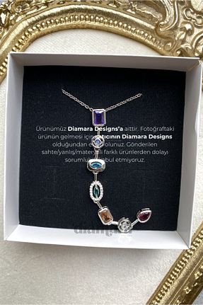 گردنبند استیل ( فولاد ) طوسی زنانه استیل ضد زنگ Diamara Designs - کد 937027336
