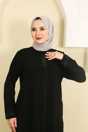 کلاه و ابایا مشکی زنانه پلی استر Moda İncir - کد 806585219