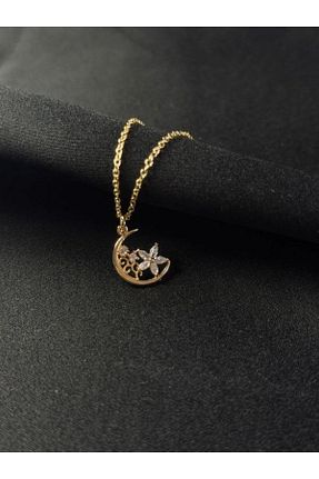گردنبند جواهر طلائی زنانه استیل ضد زنگ VerdeHome - کد 937242589