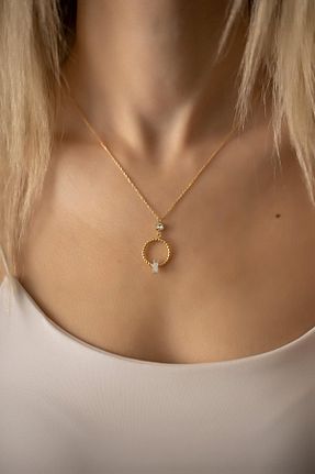 گردنبند نقره طلائی زنانه 925 عیار Ninova Silver - کد 937111647