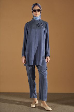 ست بالاتنه و پائین تنه حجاب سرمه ای زنانه رگولار Setrms - کد 937196283
