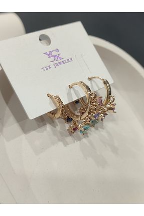 گوشواره جواهر زرد مروارید Bijutek - کد 937234996