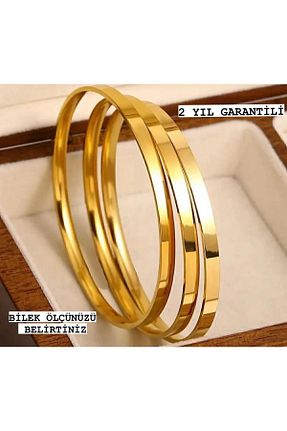 دستبند استیل (فولاد) طلائی زنانه استیل ضد زنگ İNN JEWELLERY - کد 766714527