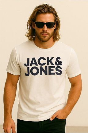 تیشرت اسپرت سفید مردانه رگولار Jack & Jones - کد 133618013