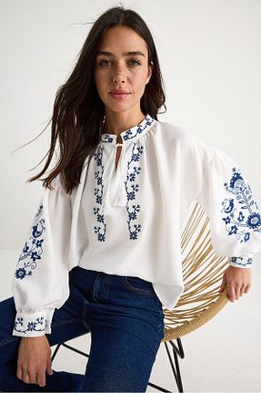 پیراهن سفید زنانه رگولار Bianco Lucci - کد 937247799