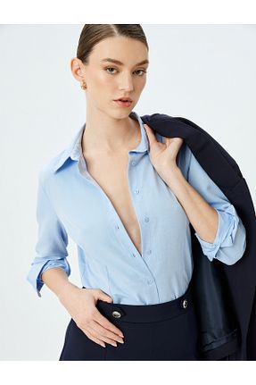 پیراهن آبی زنانه رگولار Koton - کد 870817657