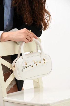 کیف دوشی سفید زنانه چرم مصنوعی GÇA Moda - کد 937259908