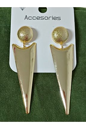 گوشواره جواهر زرد روکش طلا mos&more - کد 937259111