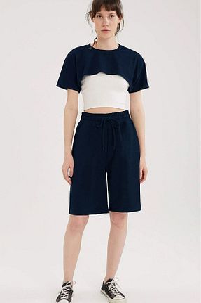 شلوارک و برمودا رنگی زنانه اورسایز OXVİN - کد 937283610