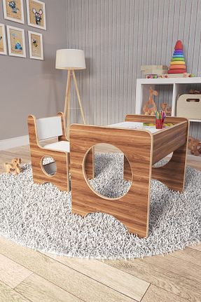 میز بازی و فعالیت قهوه ای MDF zeo wood design - کد 790507291