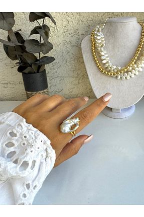 انگشتر مروارید سفید LUXURY JEWELRY - کد 937304552