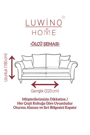 کاور مبل زرد پنبه LUWİNO HOME - کد 876879059