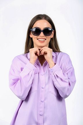 عینک آفتابی سرمه ای زنانه UV400 JULIANO - کد 34592428