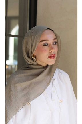 شال طوسی زنانه پنبه پلی استر Modakaşmir - کد 811110828