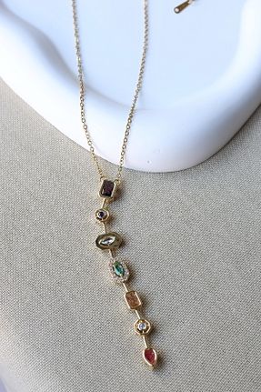 گردنبند استیل ( فولاد ) زرد زنانه استیل ضد زنگ FİRST JEWELRY - کد 929351331
