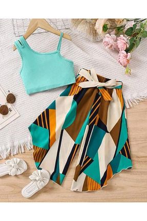 ست بالاتنه و پائین تنه قهوه ای بچه گانه بافتنی ELONKİDS - کد 937376308