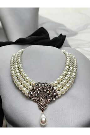 گردنبند مروارید سفید FUYA JEWELLERY - کد 937367117
